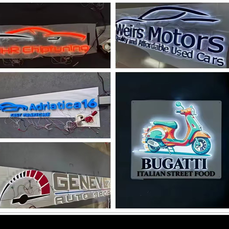 Niestandardowe oświetlone lite – Auto Repair Shop Logo recenzja i cena